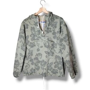 Vintage Y2K Old NavyAnorak Pullover Jacket Men’s S Hawaiian Floral Print Unisex